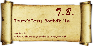 Thuróczy Borbála névjegykártya