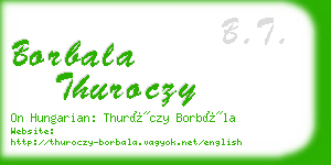 borbala thuroczy business card